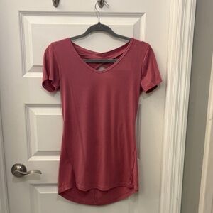 BCG Mauve Short Sleeve V-Neck Tee